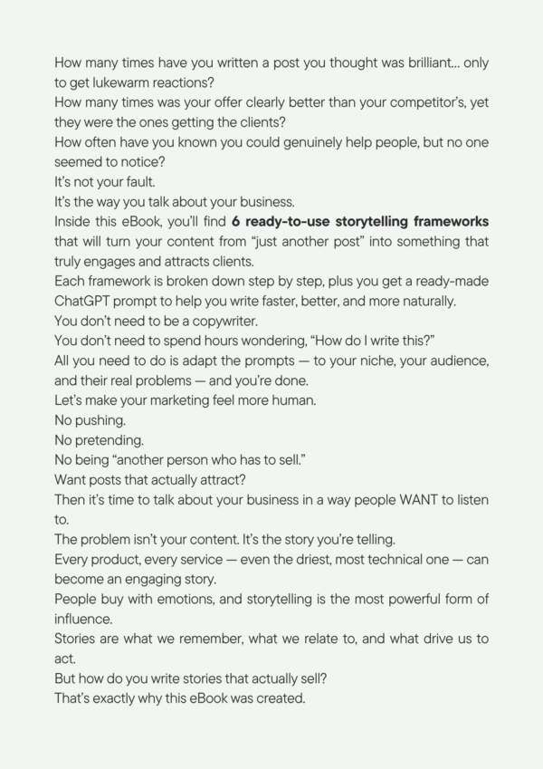 Storytelling that sells (without selling)